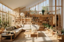 casa con elementos de madera